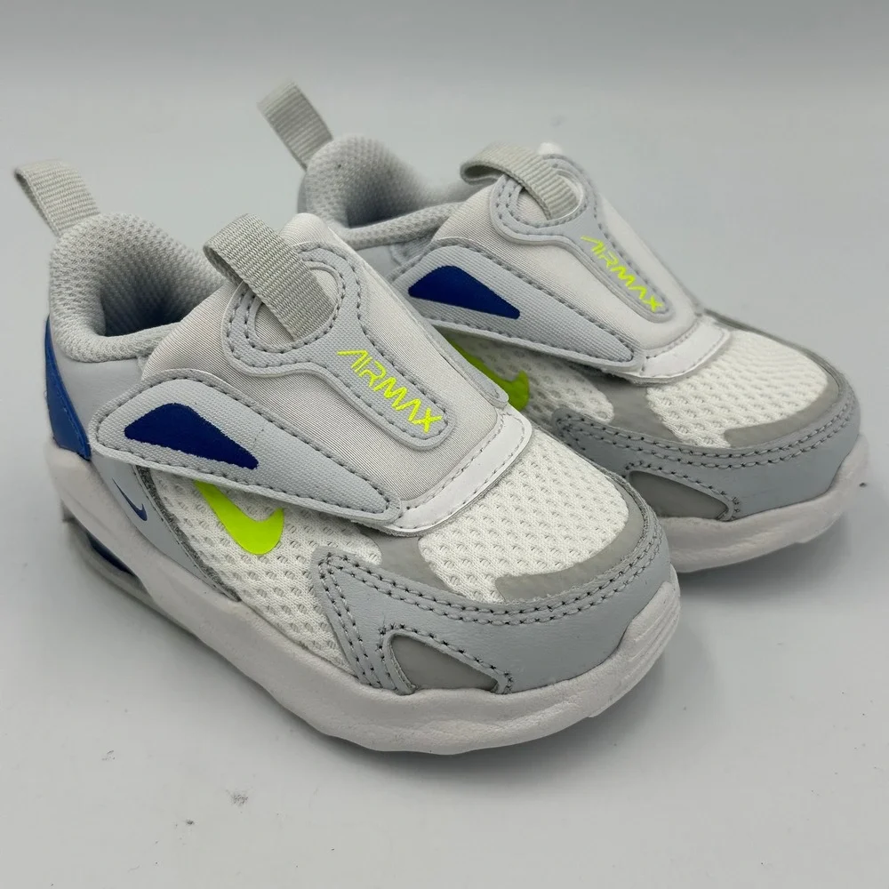 Nike Air Max Bolt TDE Toddler Shoes Pure‎ Platinum Volt Grey CW1629-004 Size 4C